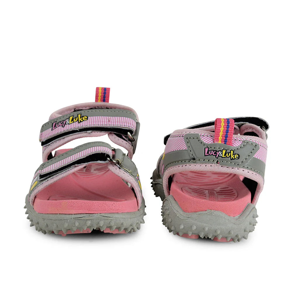 Lucy & Luke Pink Casual Sandal For Kids 8074-304 By Liberty - Image 5