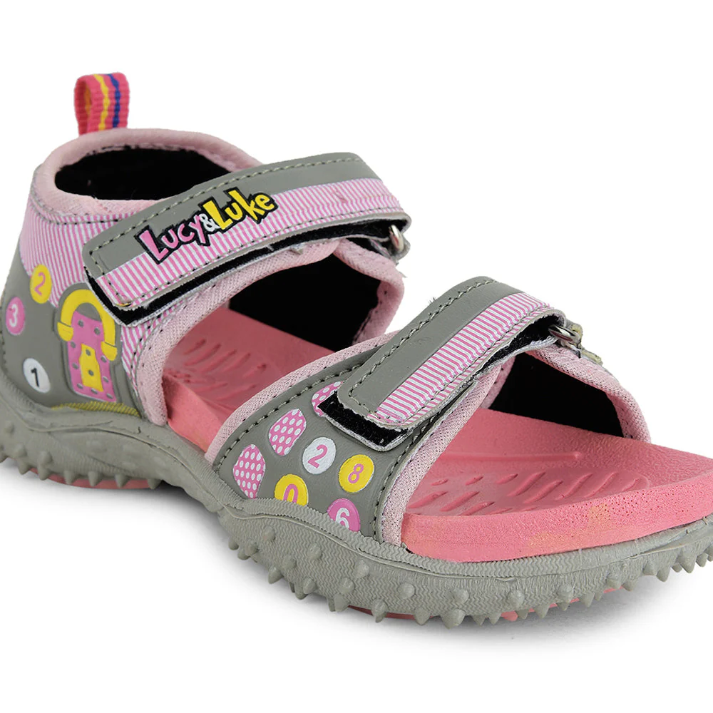 Lucy & Luke Pink Casual Sandal For Kids 8074-304 By Liberty - Image 8