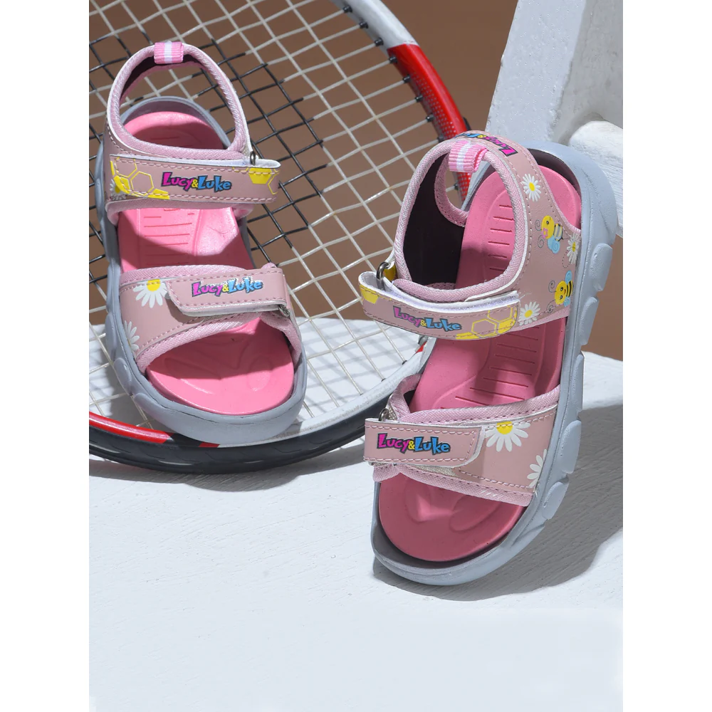 Lucy & Luke Casual Pink Sandal For Kids FLYNN-41 By Liberty - Image 4