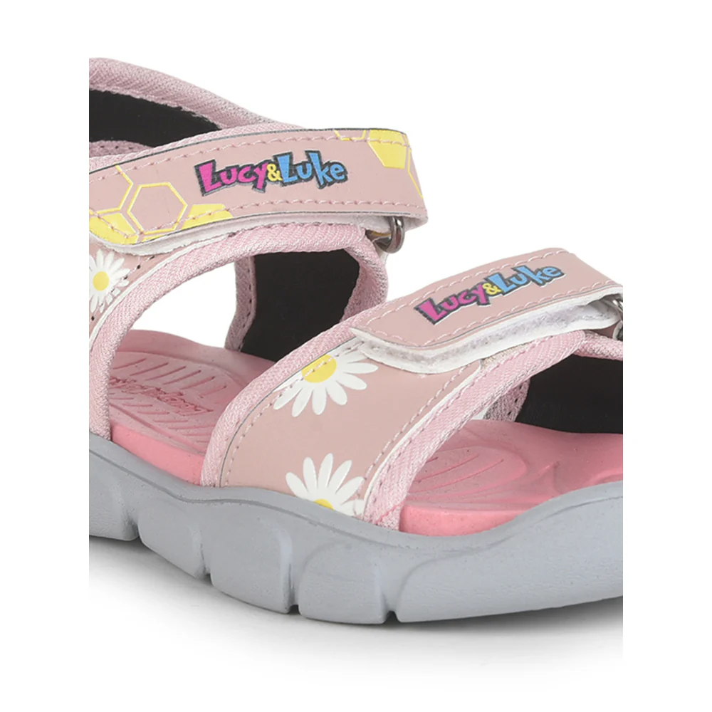 Lucy & Luke Casual Pink Sandal For Kids FLYNN-41 By Liberty - Image 5