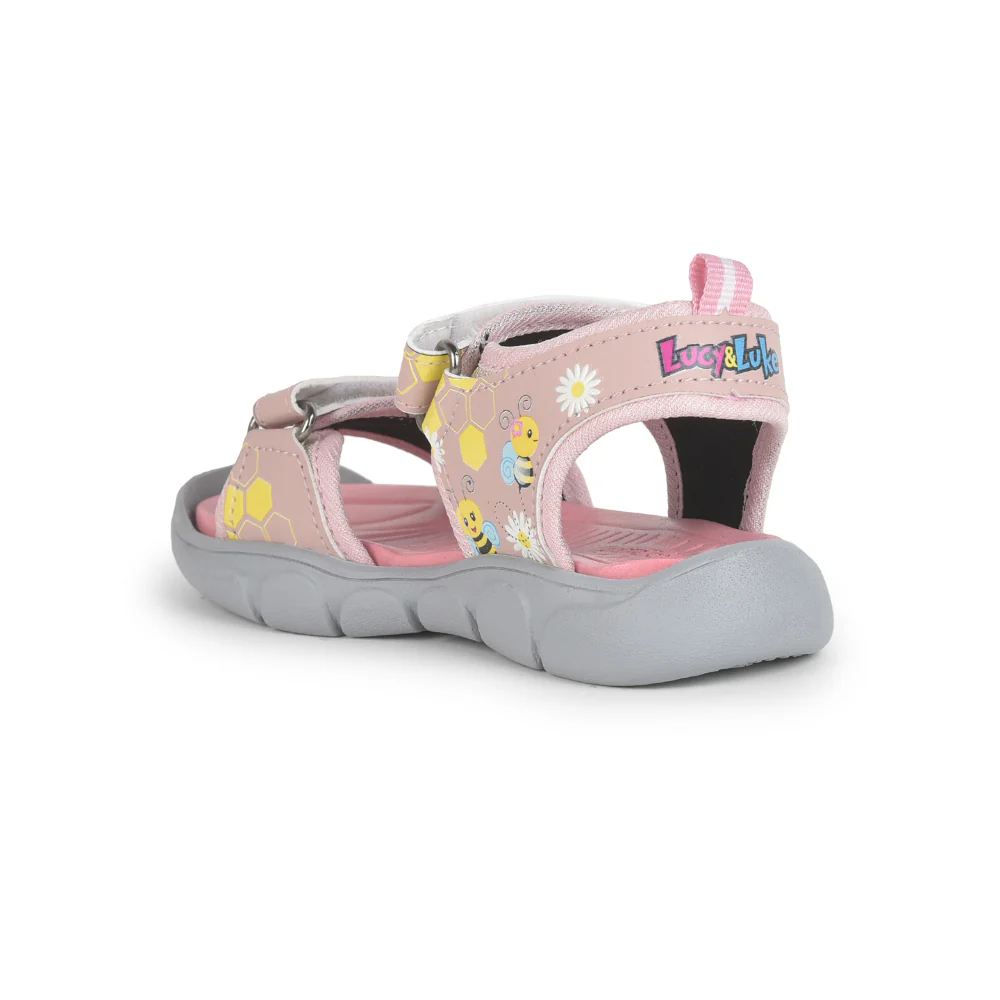 Lucy & Luke Casual Pink Sandal For Kids FLYNN-41 By Liberty - Image 6