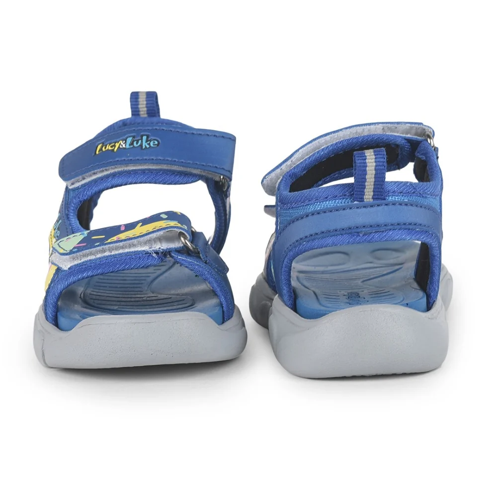 Lucy & Luke Royal Blue Casual Sandal For Kids FLYNN-42 By Liberty - Image 5