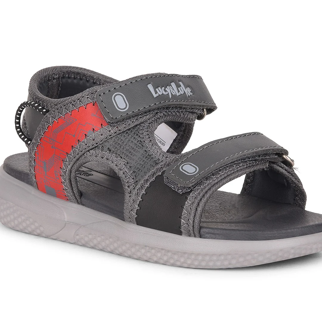 Lucy & Luke By Liberty Kids HIPPO-53 Grey Casual Sandal - Image 5