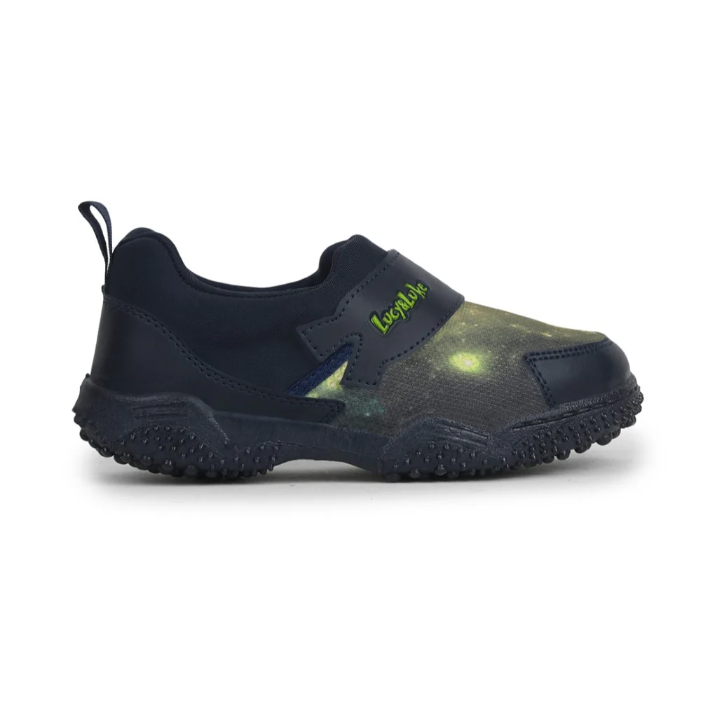 Lucy & Luke Casual Green Non Lacing Shoes For Kids 8005-50E By Liberty - Image 2