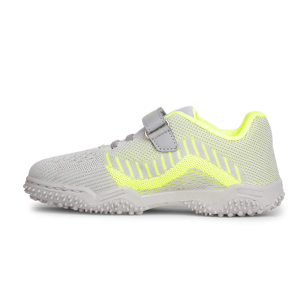 Lucy & Luke Casual Light Grey Non Lacing Shoes For Kids 8005YARD4E By Liberty - Image 3