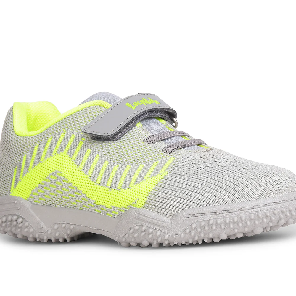 Lucy & Luke Casual Light Grey Non Lacing Shoes For Kids 8005YARD4E By Liberty - Image 5