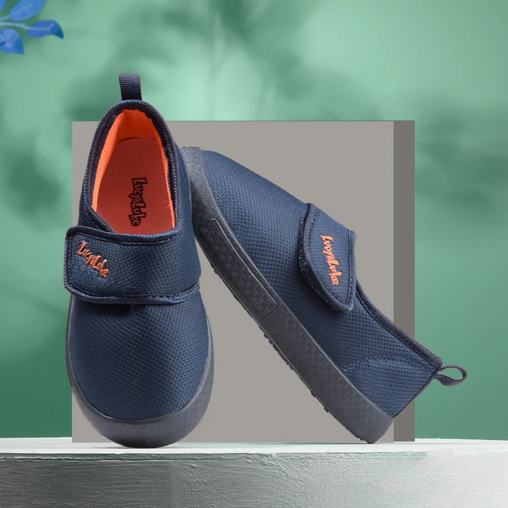 Lucy & Luke Casual Navy Blue Non Lacing Shoes For Kids BASTIAN82E By Liberty - Image 4