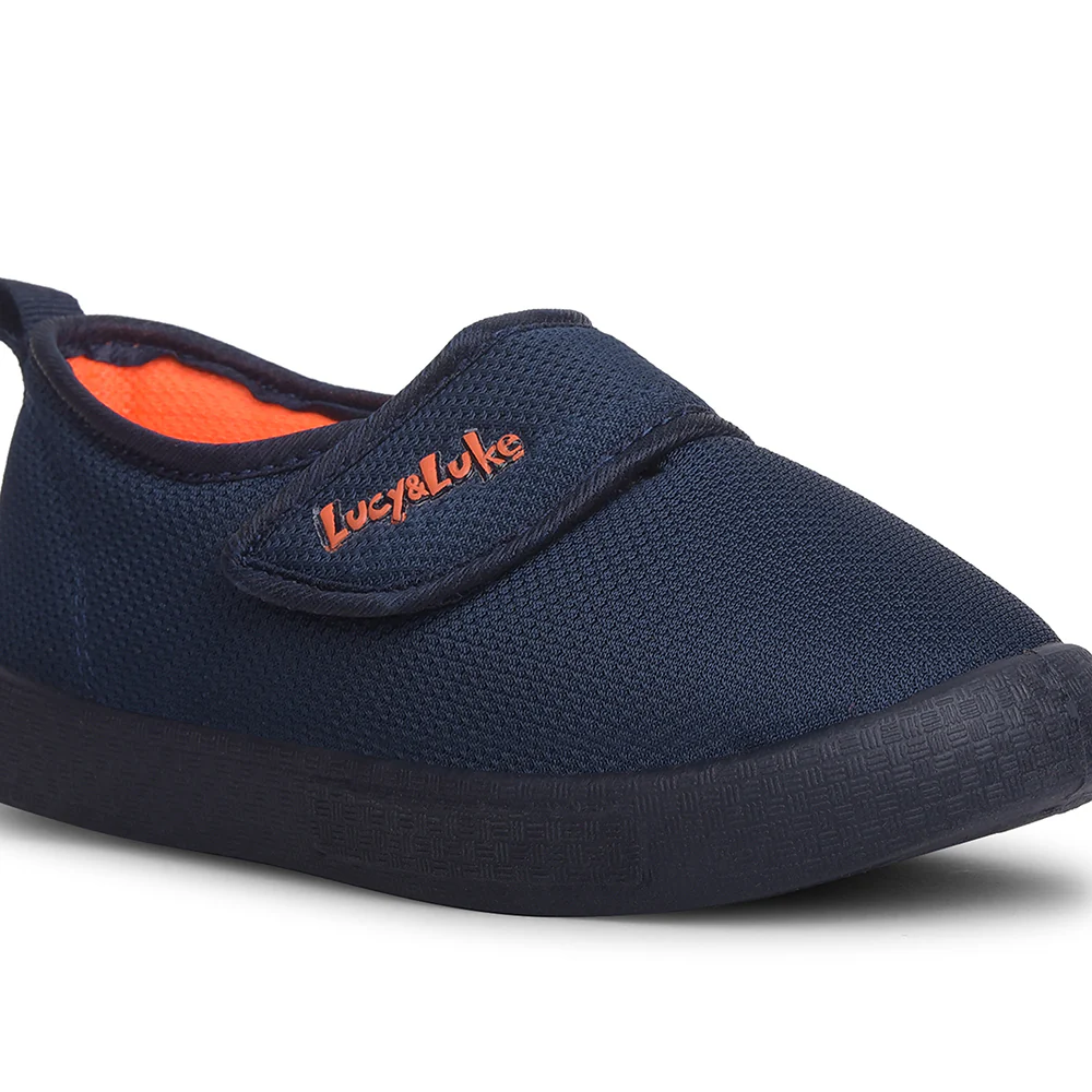 Lucy & Luke Casual Navy Blue Non Lacing Shoes For Kids BASTIAN82E By Liberty - Image 5