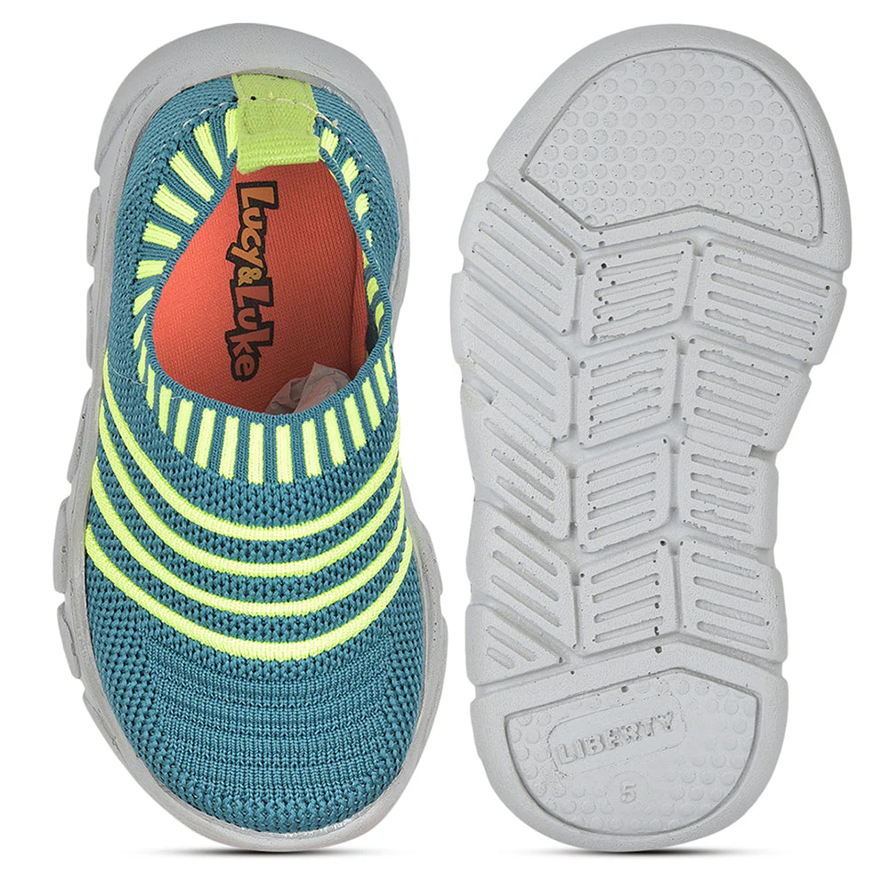 Lucy & Luke (Green) Casual Non Lacing Shoes For Kids FLYNN-37 By Liberty - Image 3