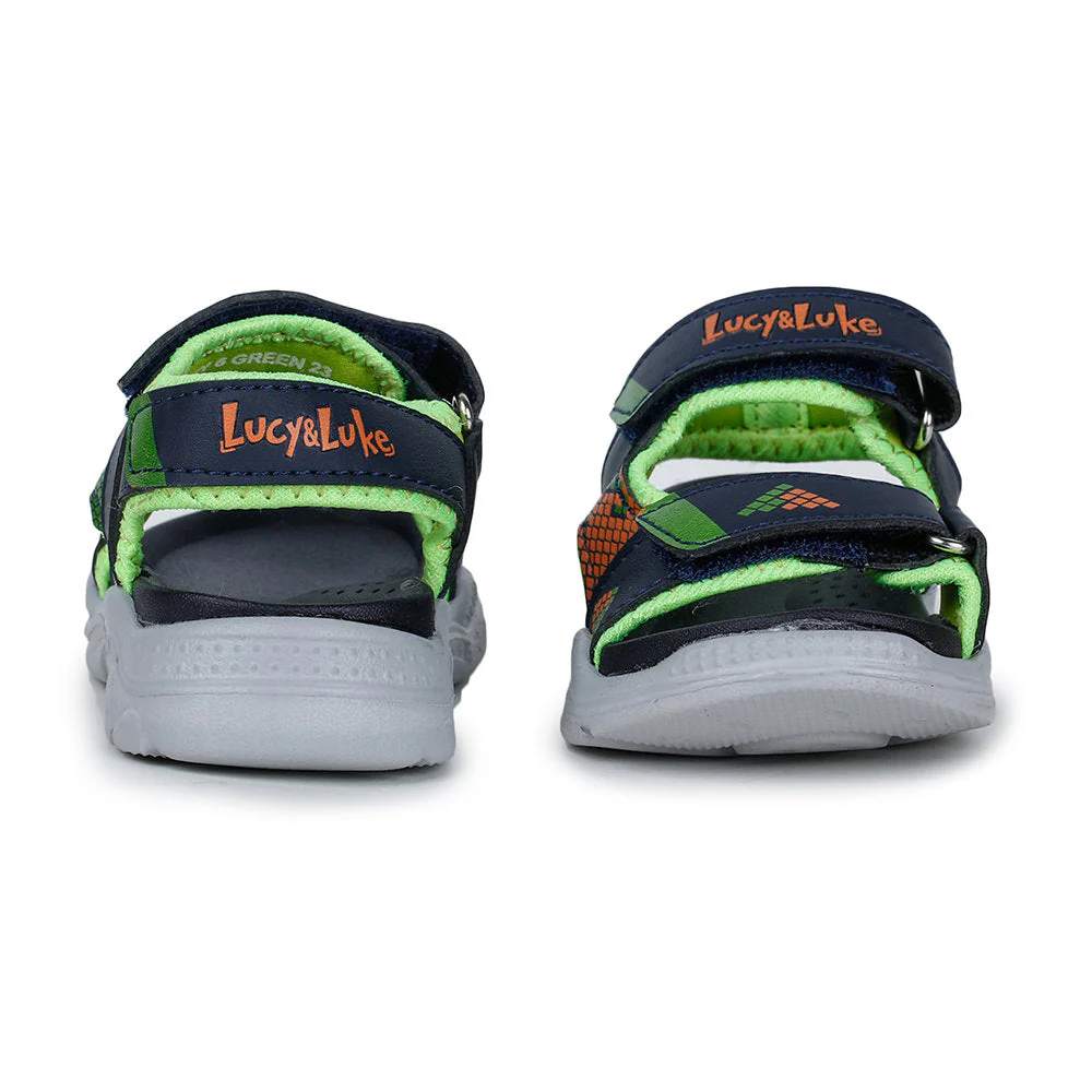 Lucy & Luke (Green) Casual Sandal For Kids RICKY-6 By Liberty - Image 3