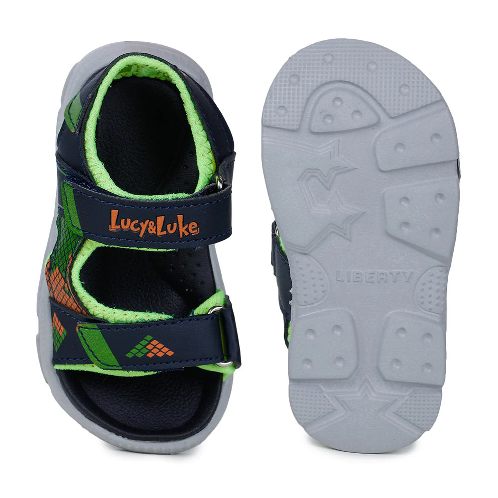 Lucy & Luke (Green) Casual Sandal For Kids RICKY-6 By Liberty - Image 4