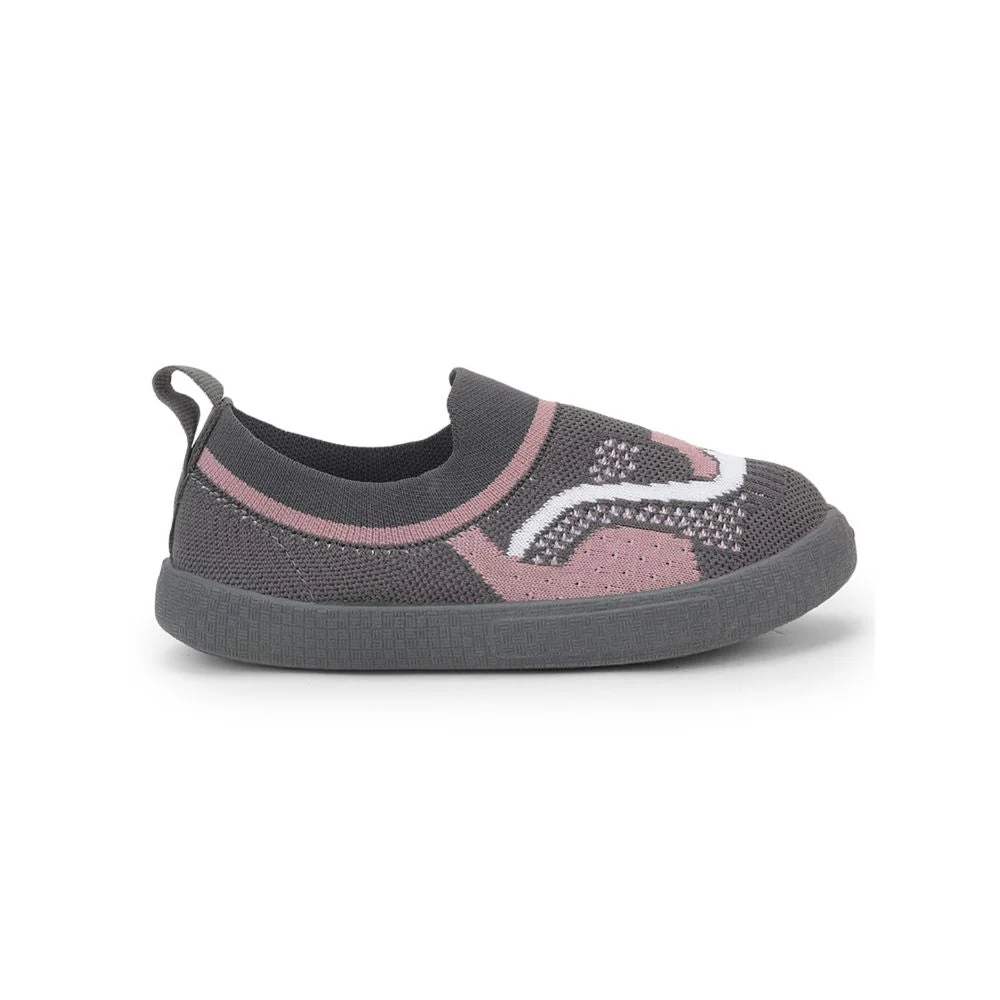 Lucy & Luke (Grey) Casual Non Lacing Shoes For Kids 8152-1 By Liberty - Image 2