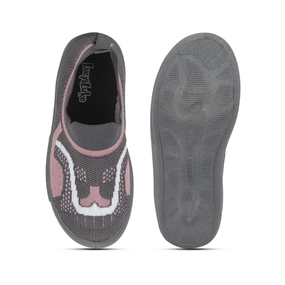 Lucy & Luke (Grey) Casual Non Lacing Shoes For Kids 8152-1 By Liberty - Image 3