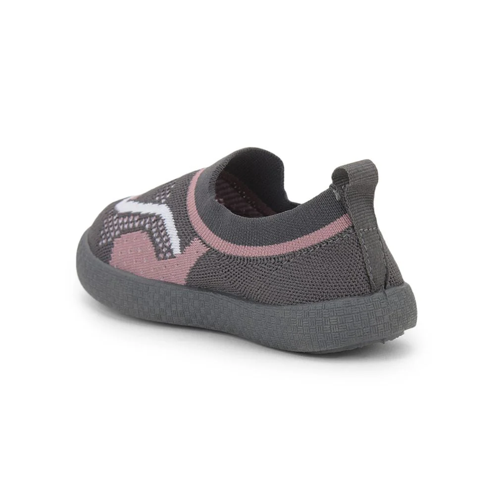 Lucy & Luke (Grey) Casual Non Lacing Shoes For Kids 8152-1 By Liberty - Image 4
