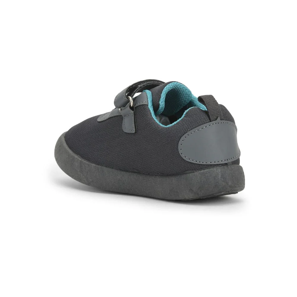 Lucy & Luke Grey Casual Non Lacing Shoes For Kids BASTIAN-2E By Liberty - Image 5