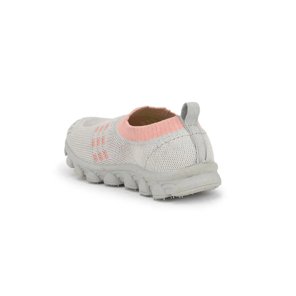 Lucy & Luke (Grey) Casual Non Lacing Shoes For Kids KDL-07 By Liberty - Image 3