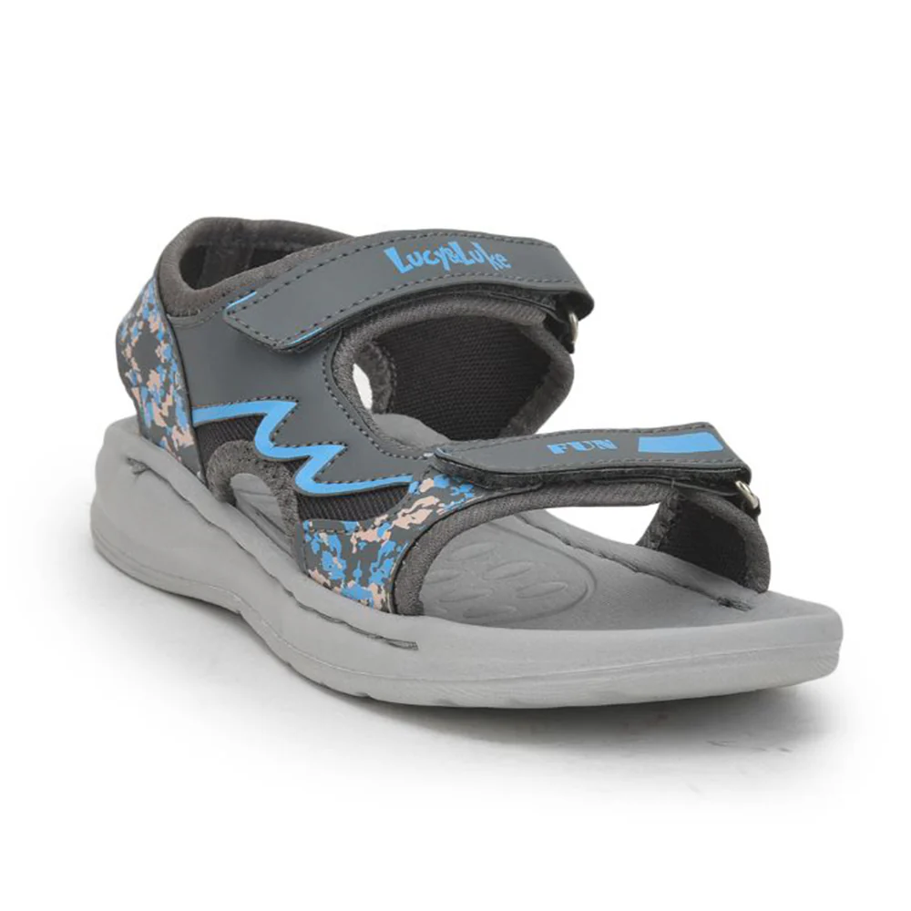 Lucy & Luke (Grey) Casual Sandal For Kids LB167-1 By Liberty
