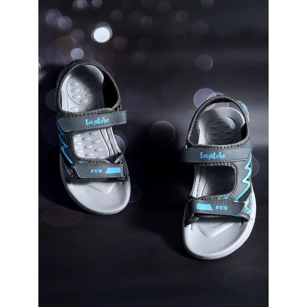Lucy & Luke (Grey) Casual Sandal For Kids LB167-1 By Liberty - Image 3