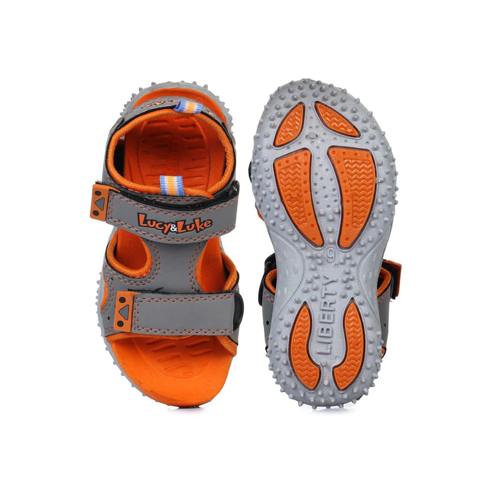 Lucy & Luke Grey Casual Sandal For Kids POLO By Liberty - Image 8