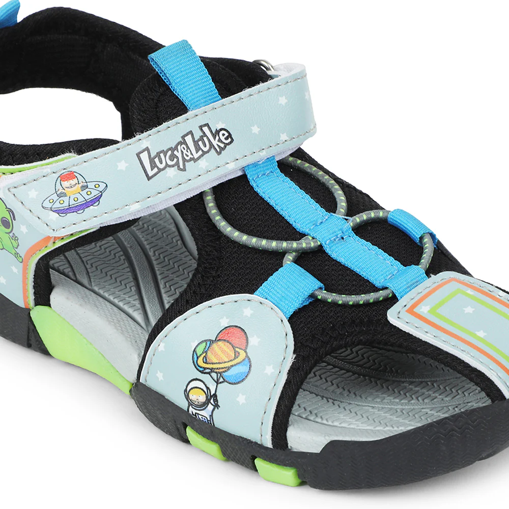 Lucy & Luke Grey Casual Sandal For Kids ZOOT-1 By Liberty - Image 4