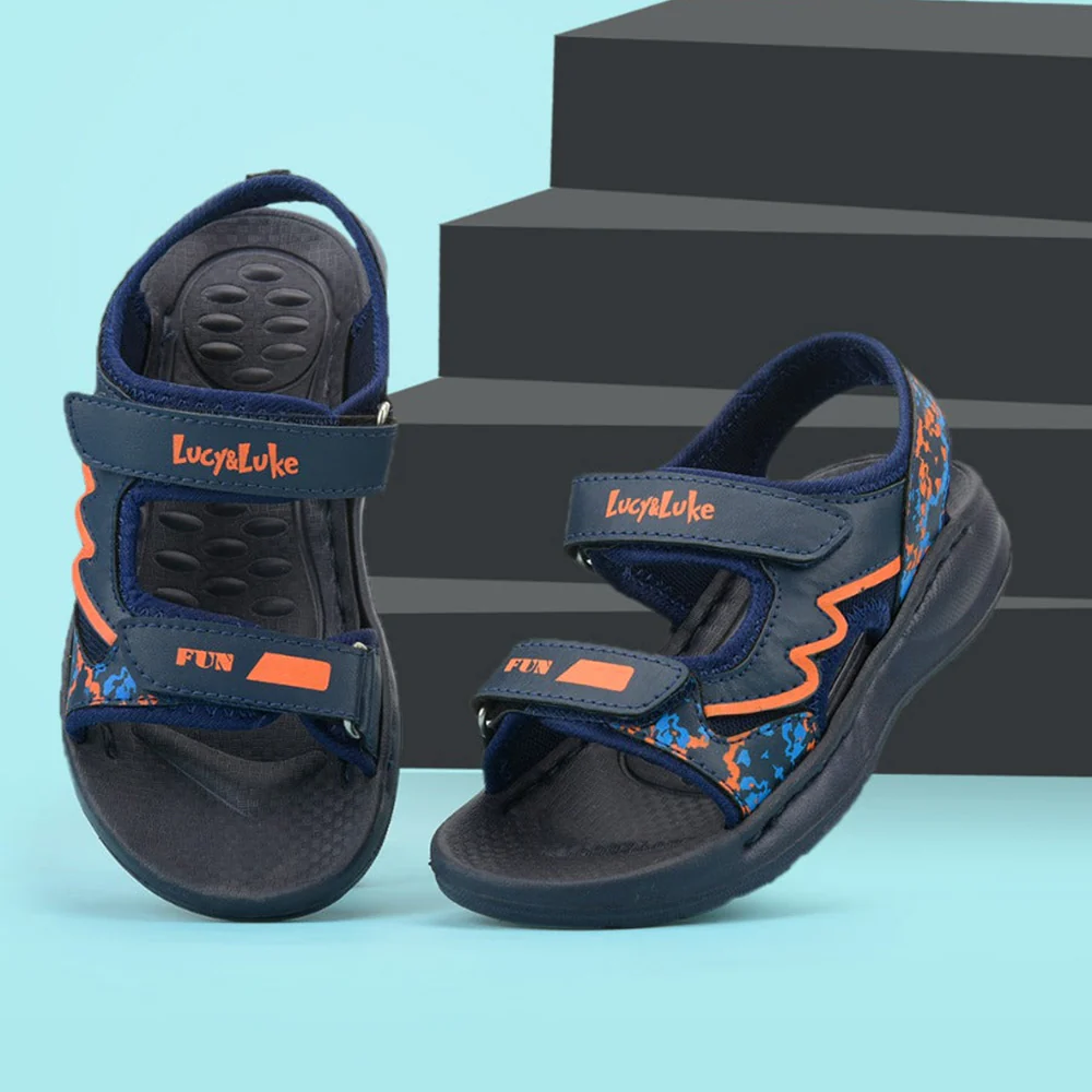 Lucy & Luke (N.Blue) Casual Sandal For Kids Lb167-1 By Liberty - Image 3