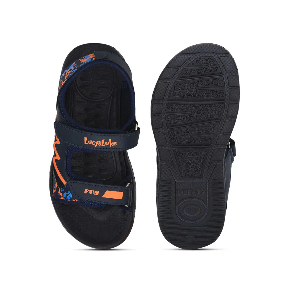 Lucy & Luke (N.Blue) Casual Sandal For Kids Lb167-1 By Liberty - Image 4