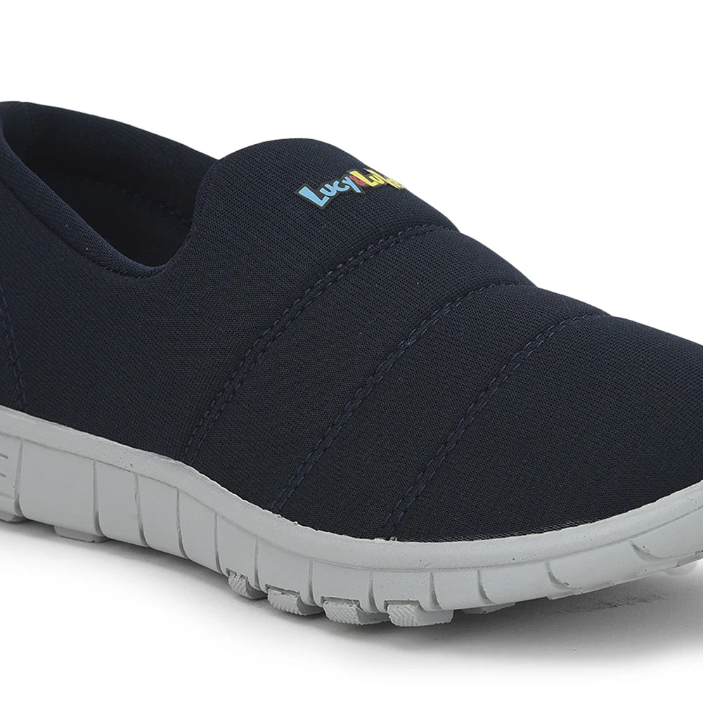 Lucy & Luke (N.Blue) Sports Non Lacing Walking Shoes For Kids 2123-23 By Liberty - Image 4