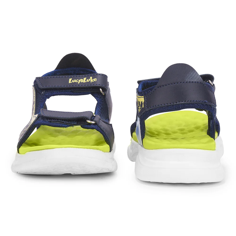 Lucy & Luke Navy Blue Casual Sandal For Kids HIPPO-30SE By Liberty - Image 8