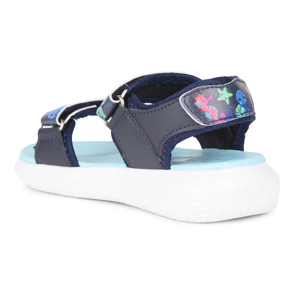Lucy & Luke Navy Blue Casual Sandal For Kids HIPPO-51 By Liberty - Image 6