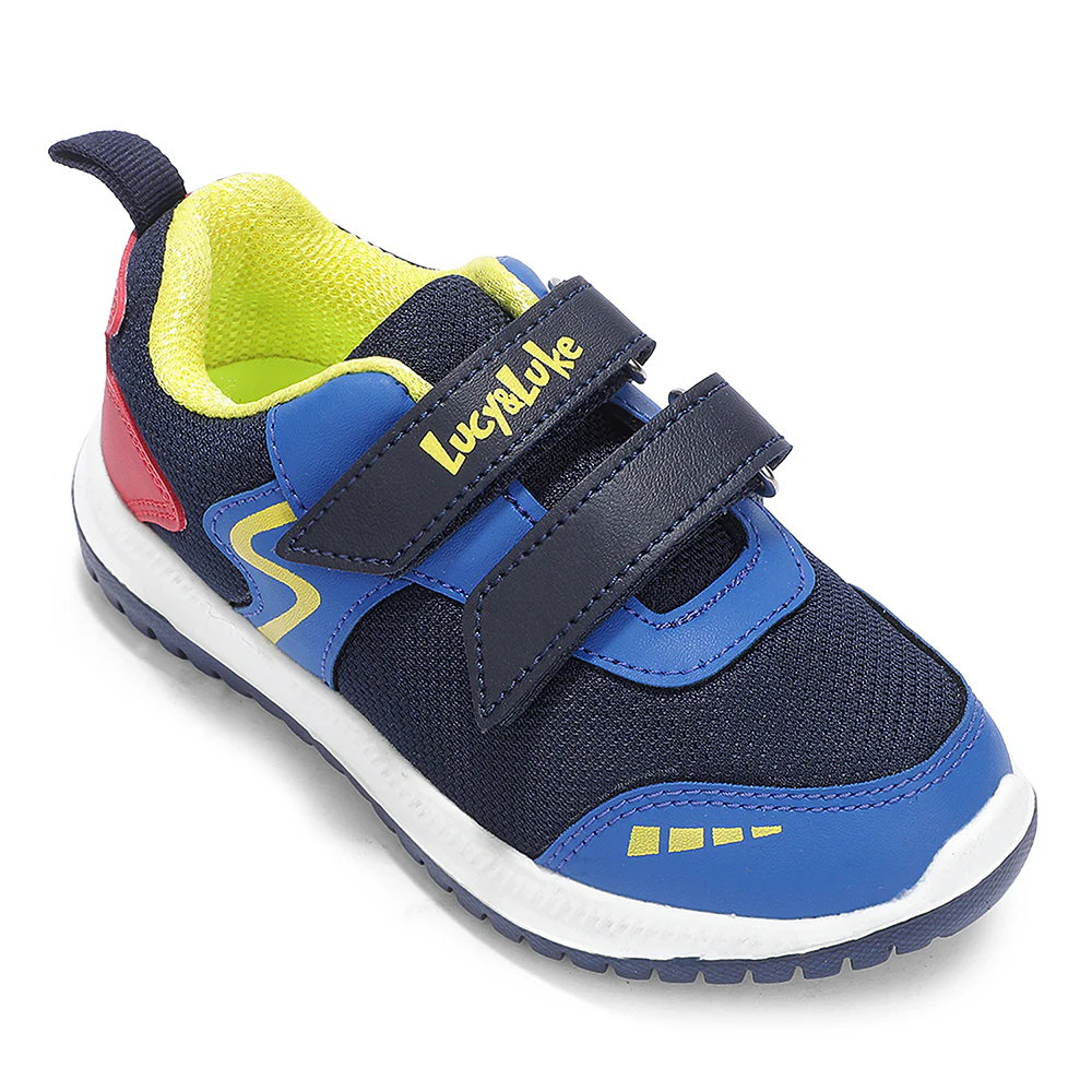 Lucy & Luke Navy Blue Sports Non Lacing Walking Shoes For Kids JAMIE-K2E By Liberty