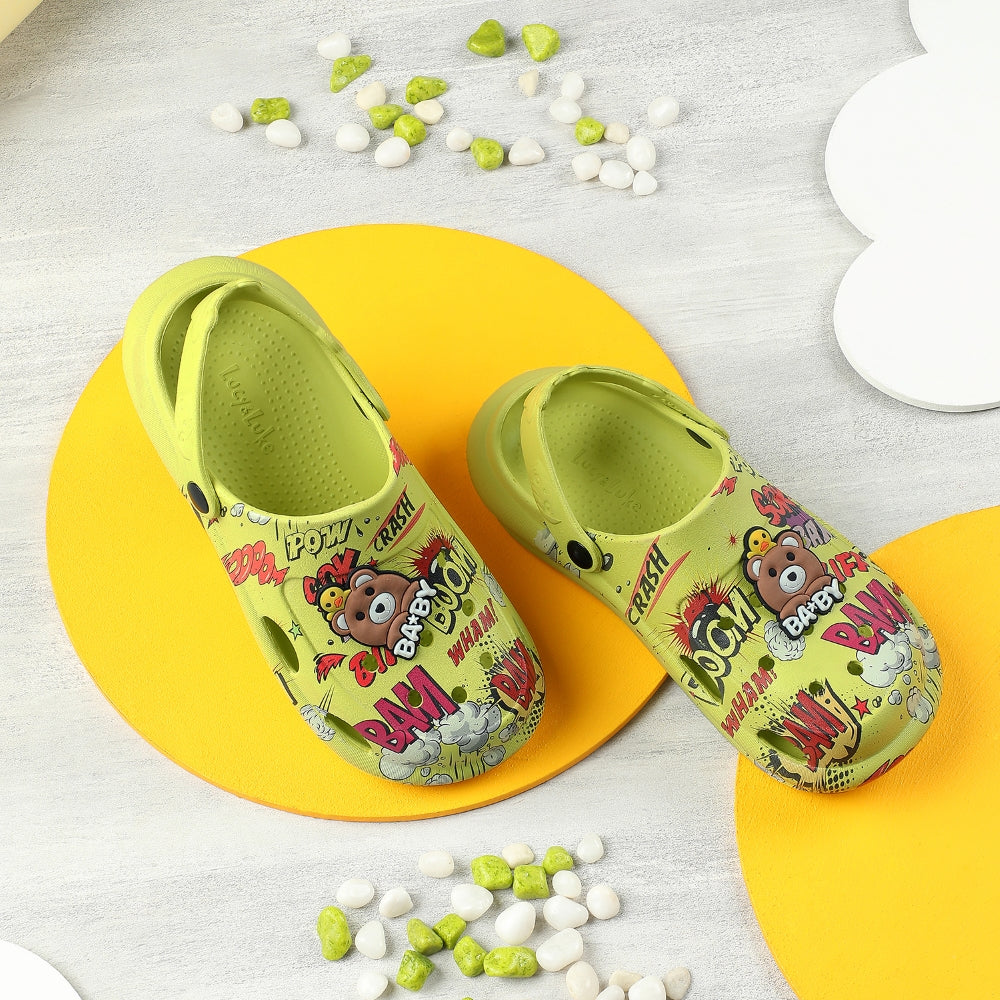Lucy & Luke P. Green Casual Sling Back Clogs For Kids ALEX-10E By Liberty - Image 7
