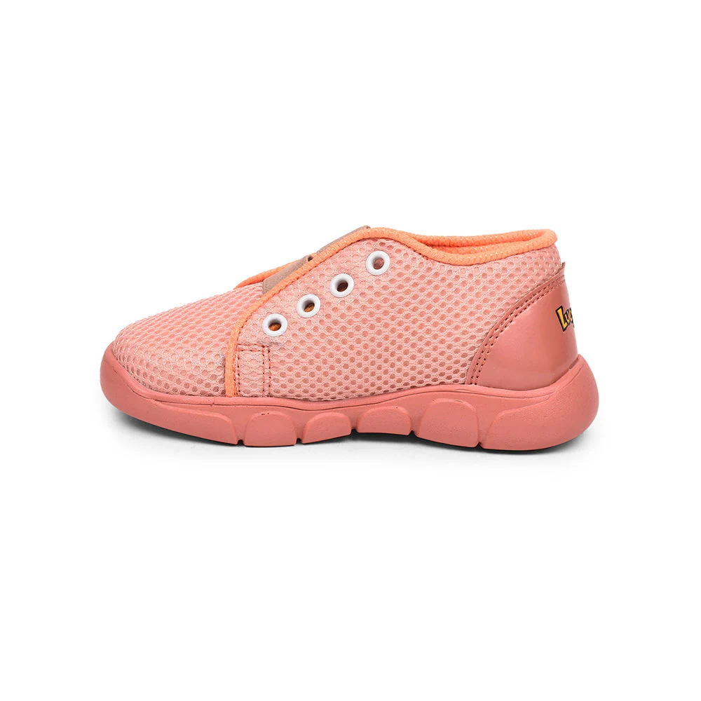 Lucy & Luke Casual Peach Non Lacing Shoes For Kids FLYNN-26 By Liberty - Image 3