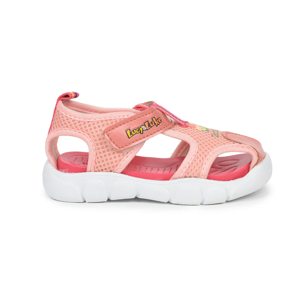 Lucy & Luke (Peach) Casual Sandal For Kids FLYNN-29 By Liberty - Image 2
