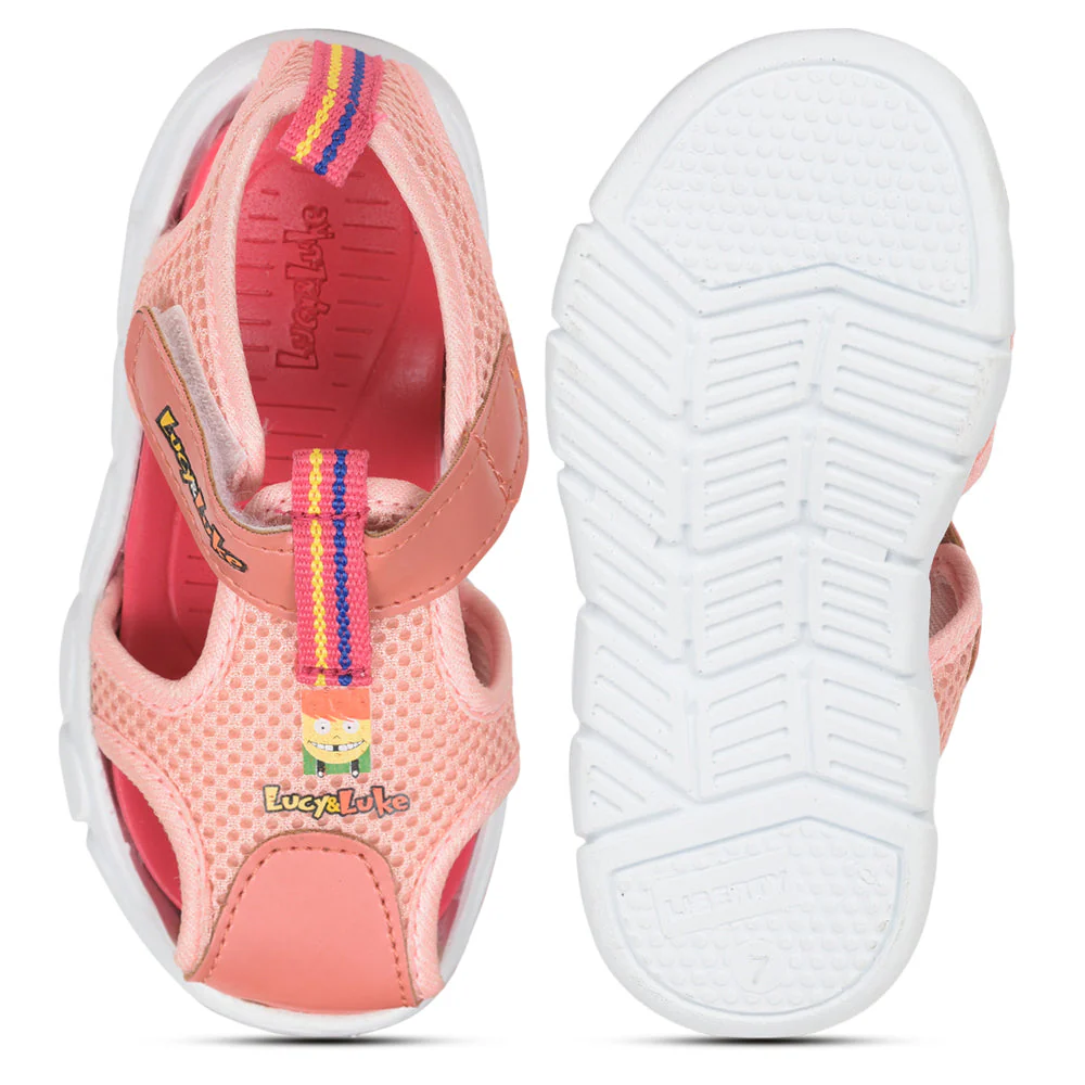 Lucy & Luke (Peach) Casual Sandal For Kids FLYNN-29 By Liberty - Image 5