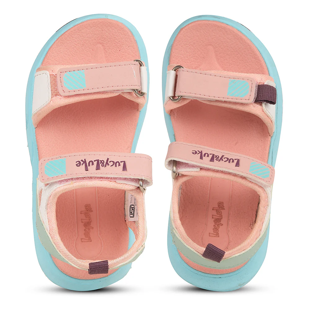 Lucy & Luke Peach Casual Sandal For Kids HIPPO-99 By Liberty - Image 8
