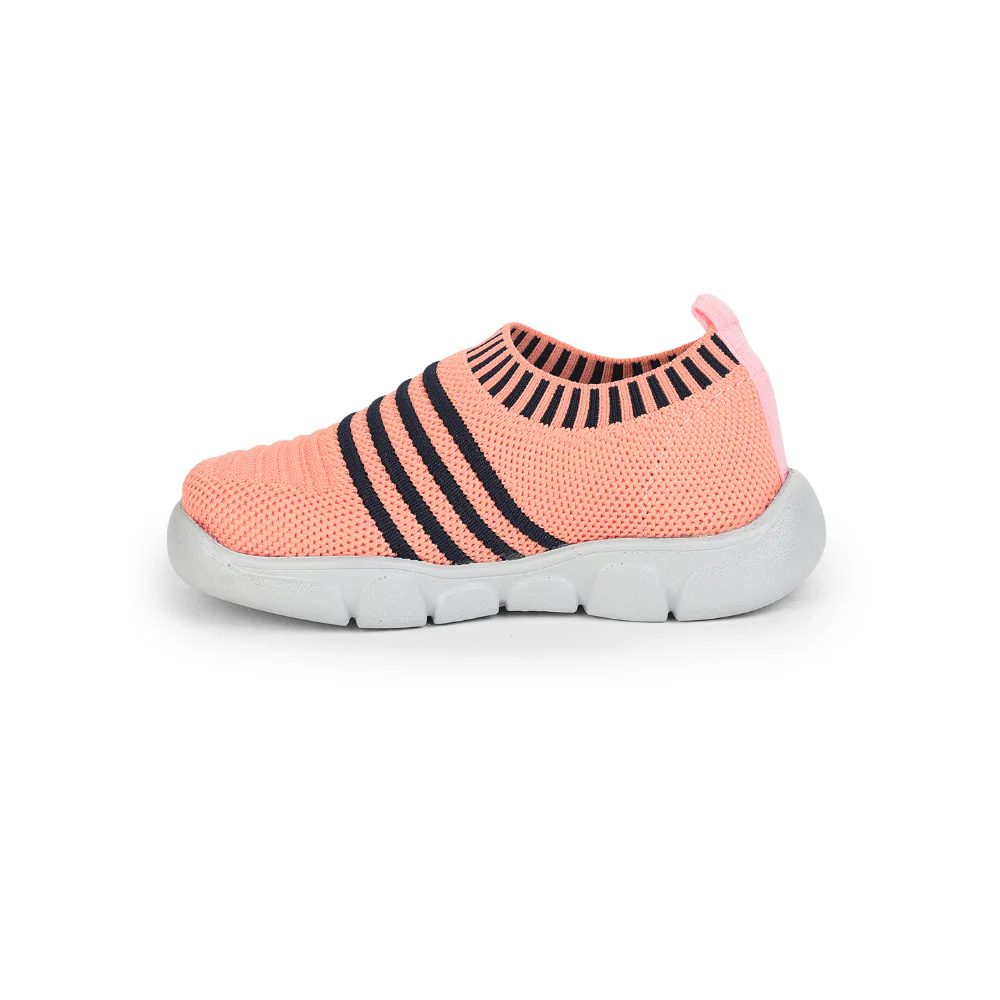Lucy & Luke (Peach) Casual Slip on Shoes For Kids FLYNN-37 By Liberty - Image 3