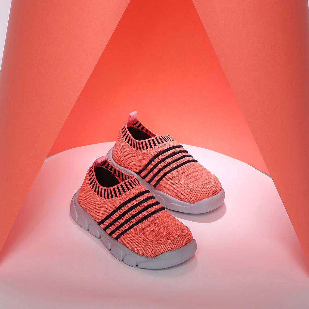 Lucy & Luke (Peach) Casual Slip on Shoes For Kids FLYNN-37 By Liberty - Image 4