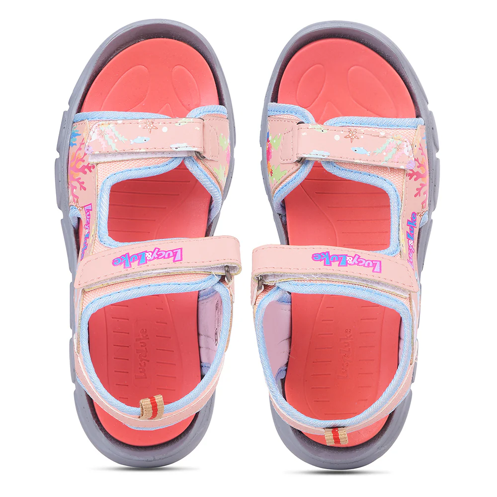 Lucy & Luke Pink Casual Flat Sandal for Kids HOPNPLAY-E By Liberty - Image 10
