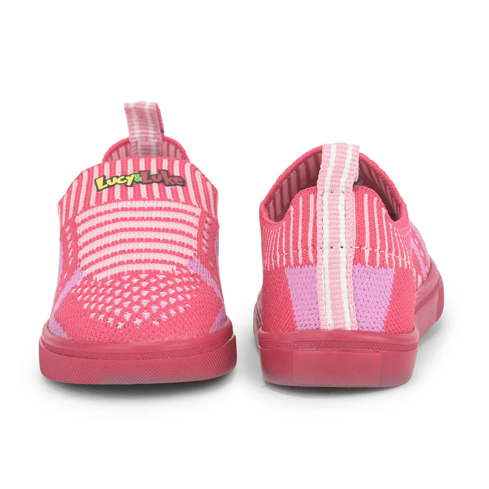 Lucy & Luke (Pink) Casual Non Lacing Shoes For Kids MINT-5 By Liberty - Image 4