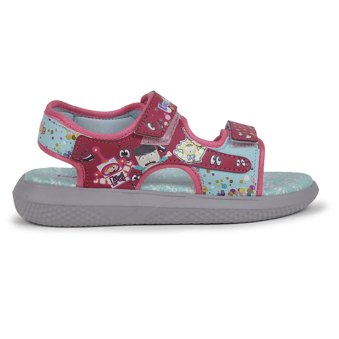 Lucy & Luke Pink Casual Sandal For Kids HIPPO-18 By Liberty - Image 2