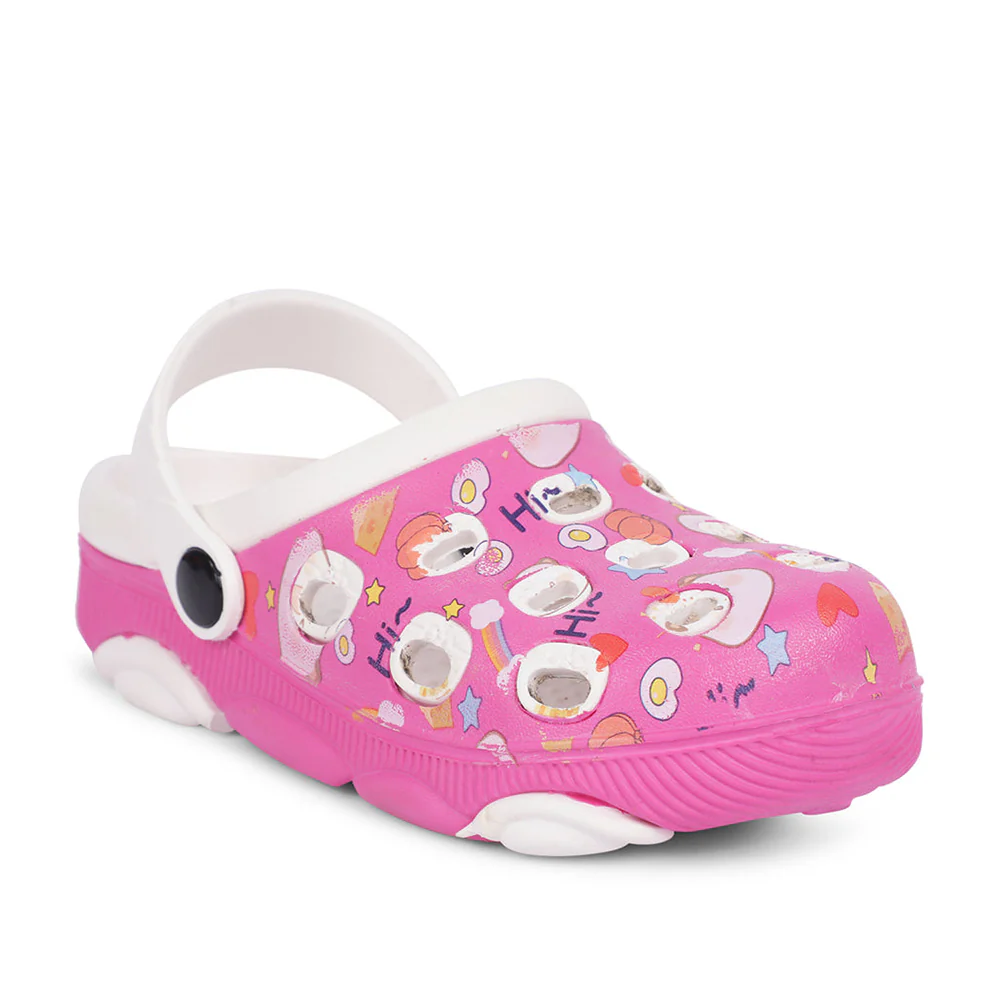 Lucy & Luke Pink Casual Sling Back Clogs For Kids LPMXT-820 By Liberty