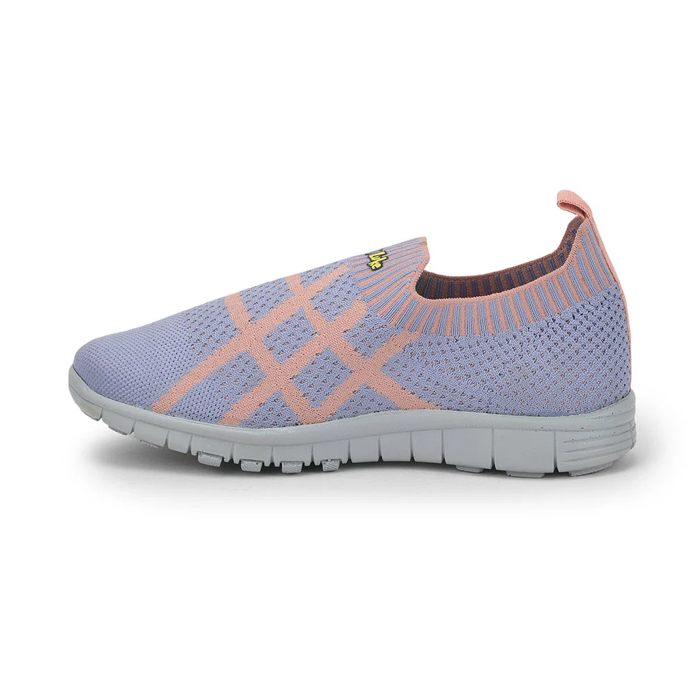 Lucy & Luke (Purple) Sports Non Lacing Walking Shoes For Kids 2123-21 By Liberty - Image 2