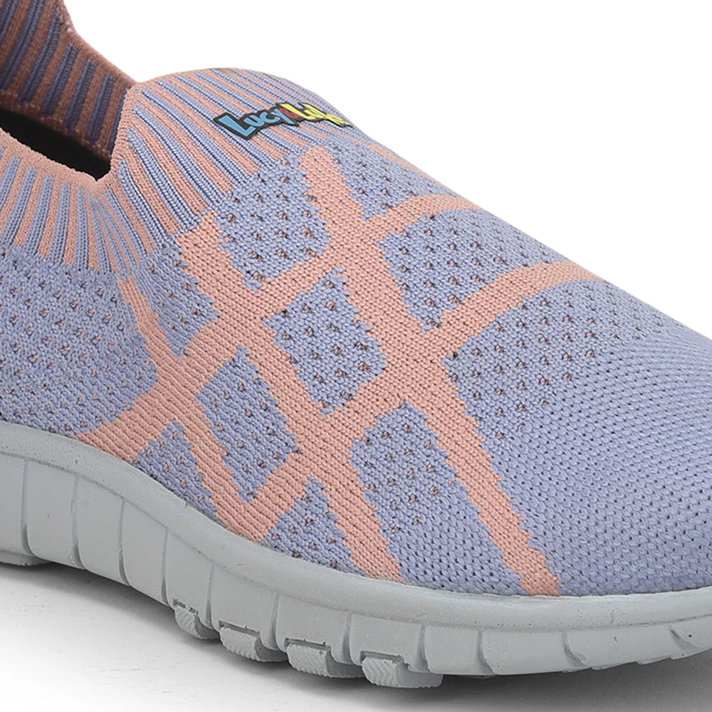 Lucy & Luke (Purple) Sports Non Lacing Walking Shoes For Kids 2123-21 By Liberty - Image 4