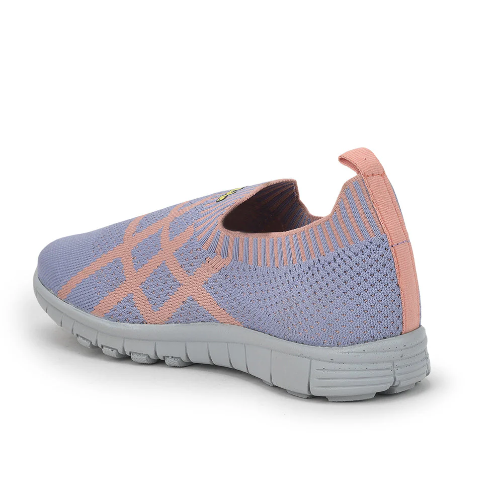 Lucy & Luke (Purple) Sports Non Lacing Walking Shoes For Kids 2123-21 By Liberty - Image 5