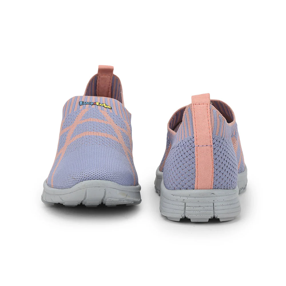 Lucy & Luke (Purple) Sports Non Lacing Walking Shoes For Kids 2123-21 By Liberty - Image 6