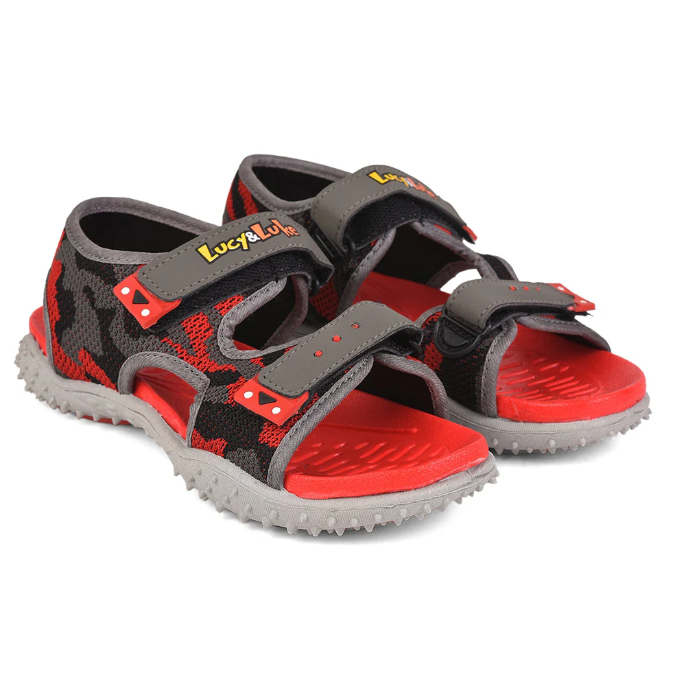 Lucy & Luke Red Casual Sandal For Kids RICO-17 By Liberty - Image 2