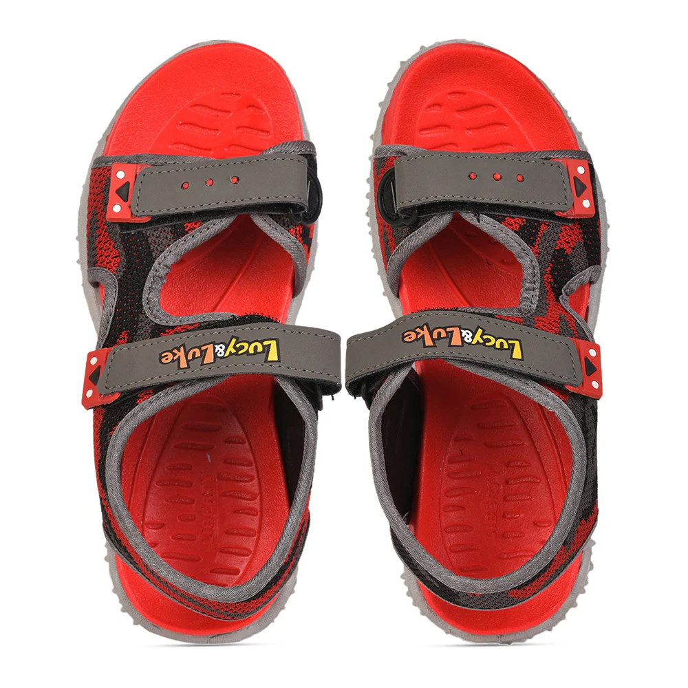 Lucy & Luke Red Casual Sandal For Kids RICO-17 By Liberty - Image 4
