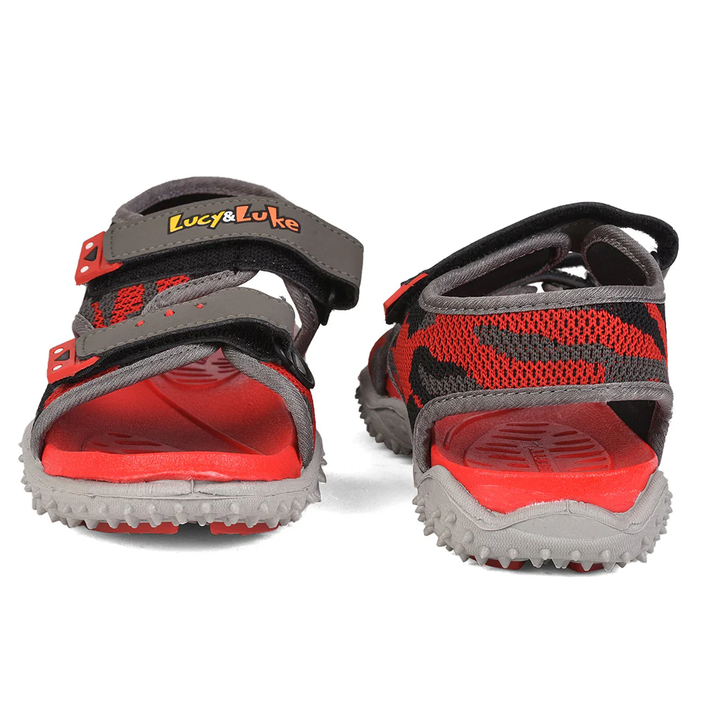 Lucy & Luke Red Casual Sandal For Kids RICO-17 By Liberty - Image 7