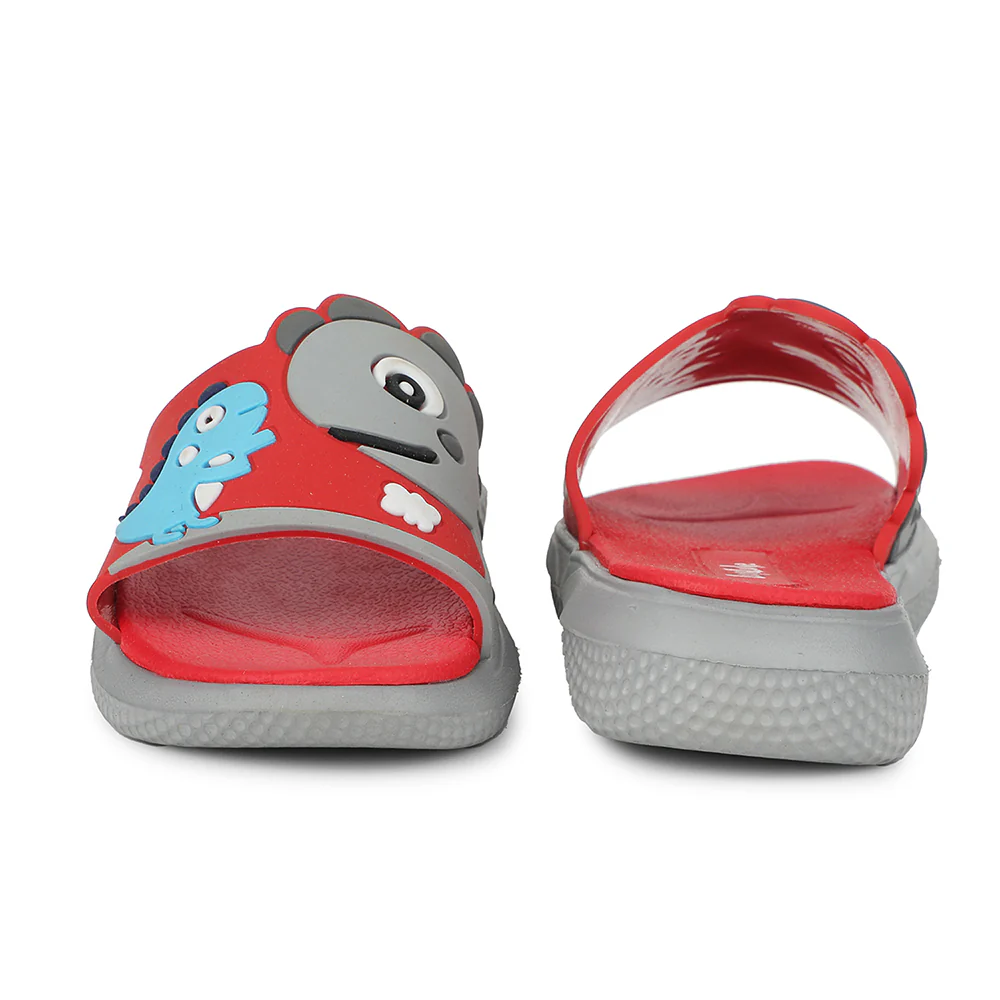 Lucy & Luke Red Casual Slides For Kids HIPPO-S98 By Liberty - Image 6