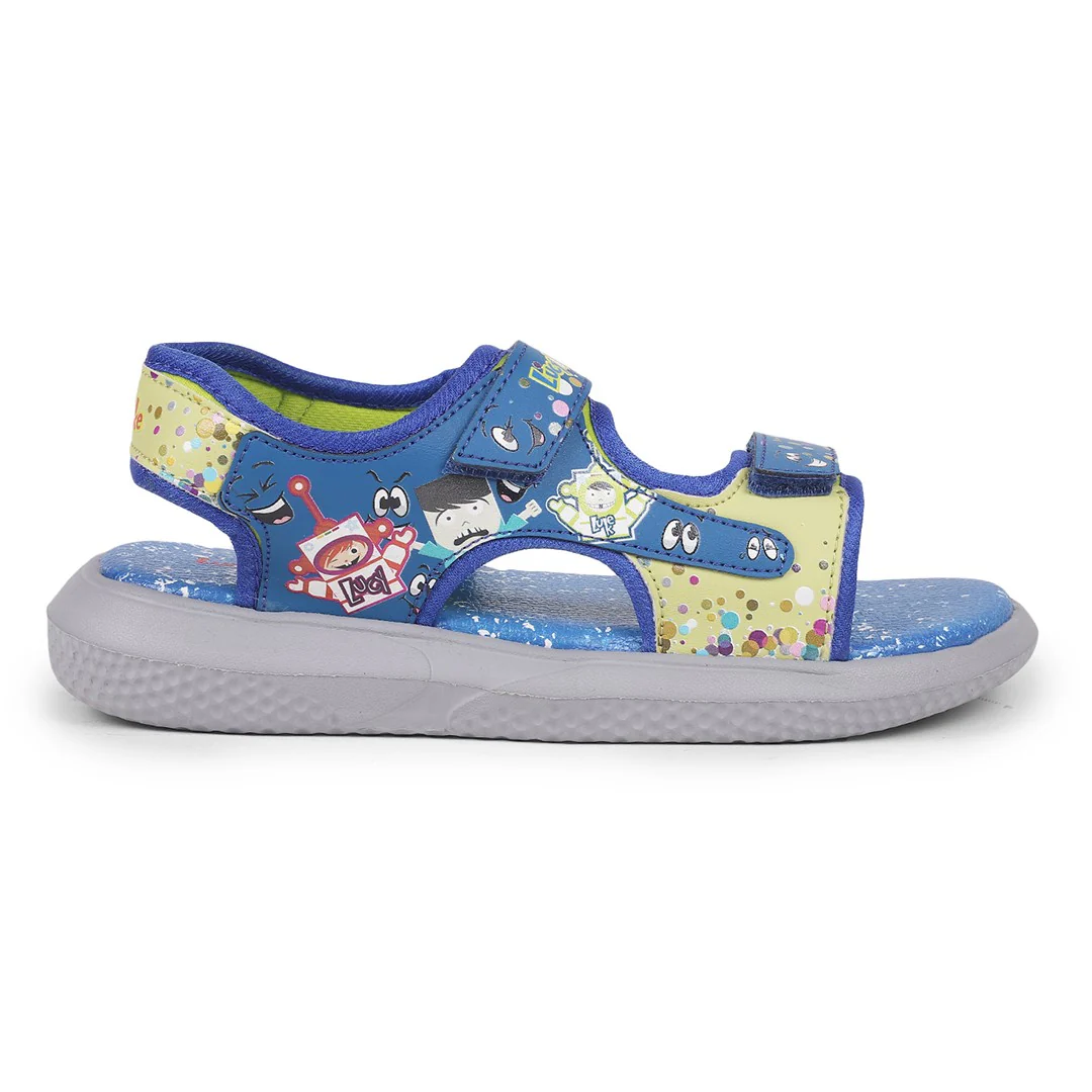Lucy & Luke Royal Blue Casual Sandal For Kids HIPPO-18 By Liberty - Image 2